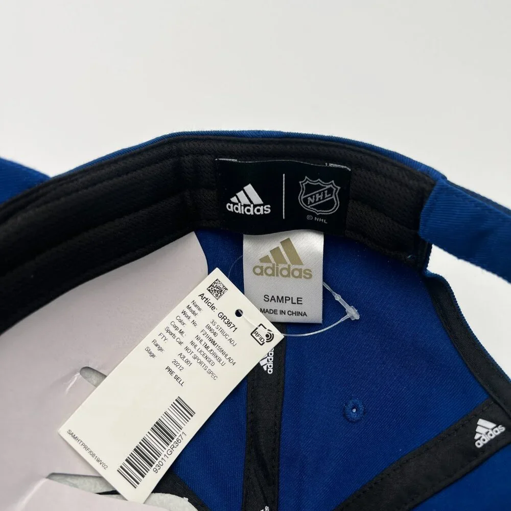 Adidas Unisex Blue Toronto Maple Leafs 3 Stripe Structured Adjustable Cap‎ NWT